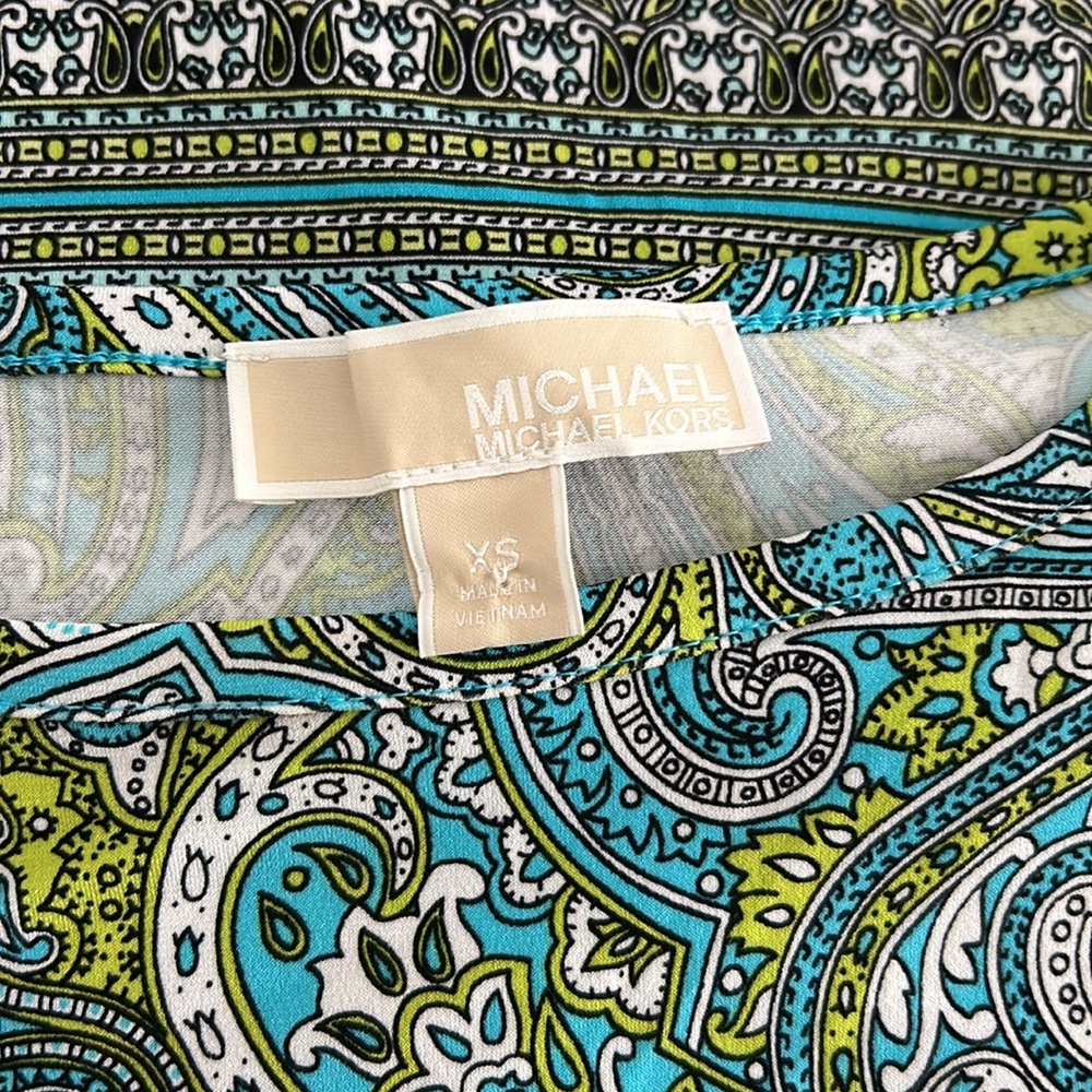 Michael Kors MICHAEL Ashbury Boat Neck Border Dress - XS - Picture 4 of 4